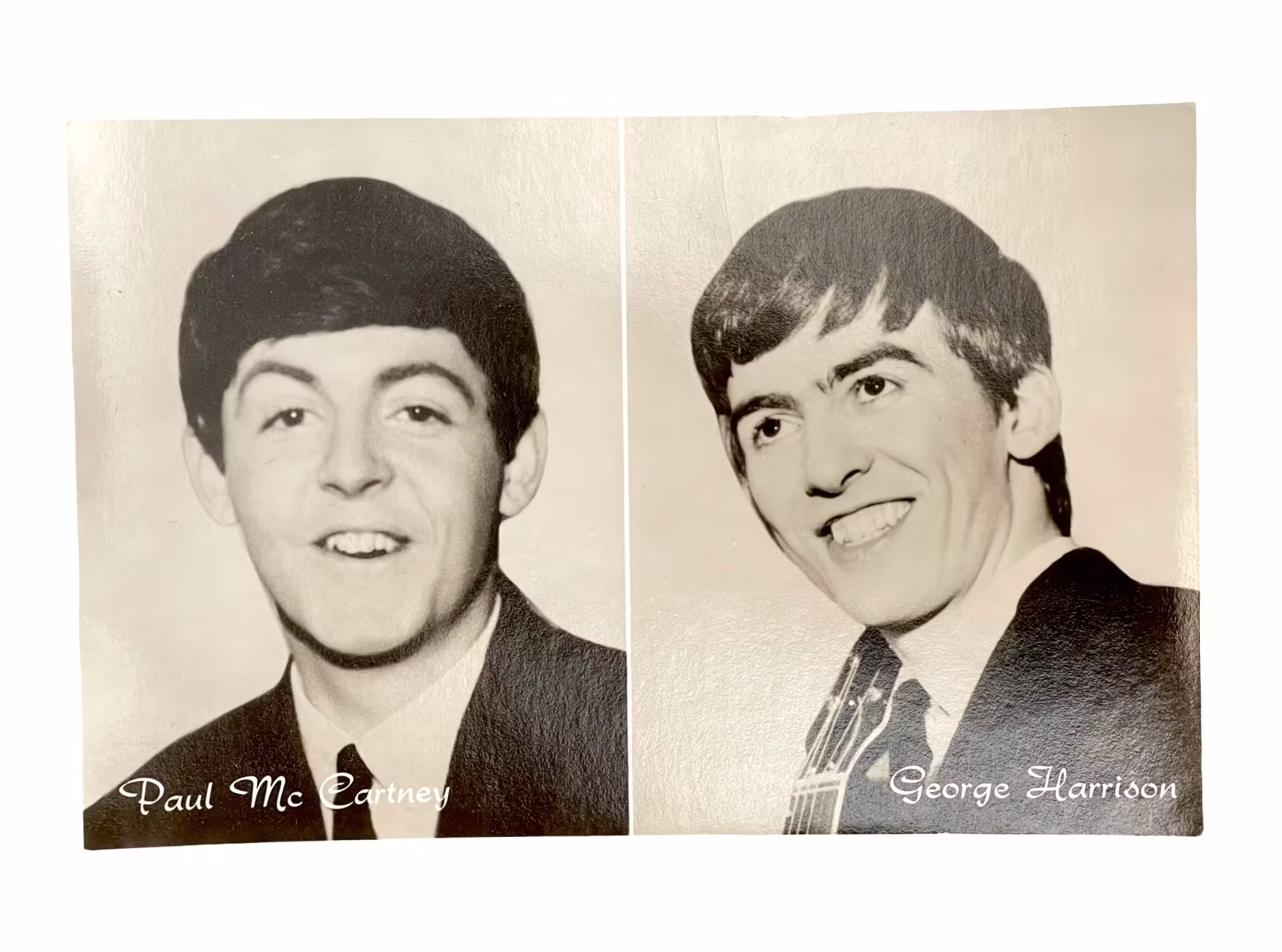 Vintage vykort - Paul McCartney & George Harrison (Nr 470)