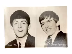Vintage vykort - Paul McCartney & George Harrison (Nr 470)