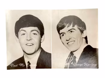 Vintage vykort - Paul McCartney & George Harrison (Nr 470)