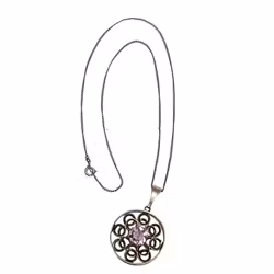 Kultaseppä Salovaara, Finland - Vintage sølv halskæde med ametyst