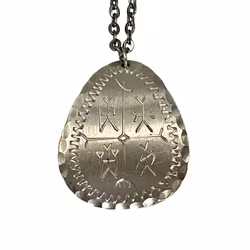 Håndlaget tinnkjede fra SWÅ / Jokkmokks Tenn - Lappland (1972)