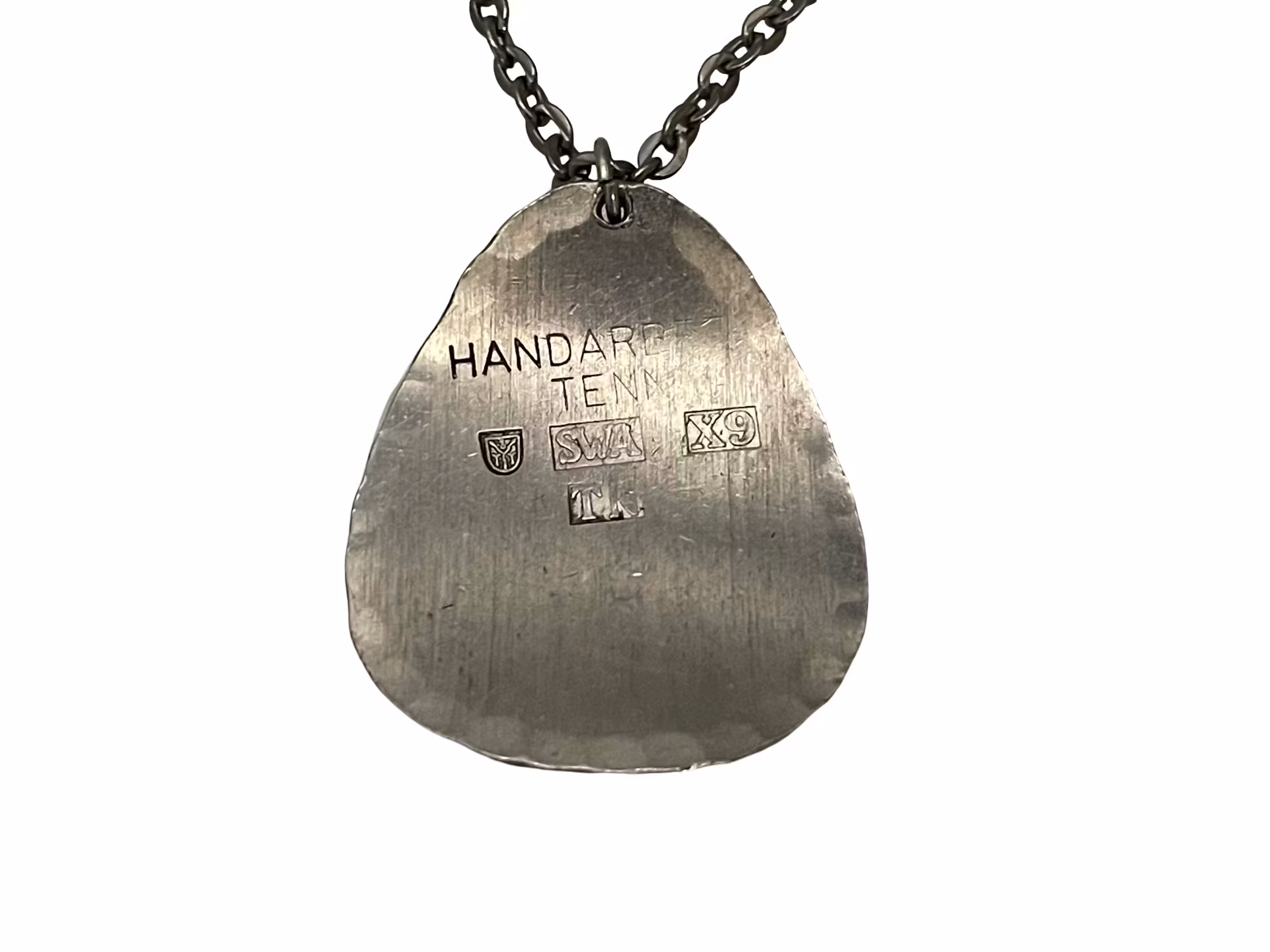 Handmade pewter necklace from SWÅ / Jokkmokks Tenn - Lapland (1972)