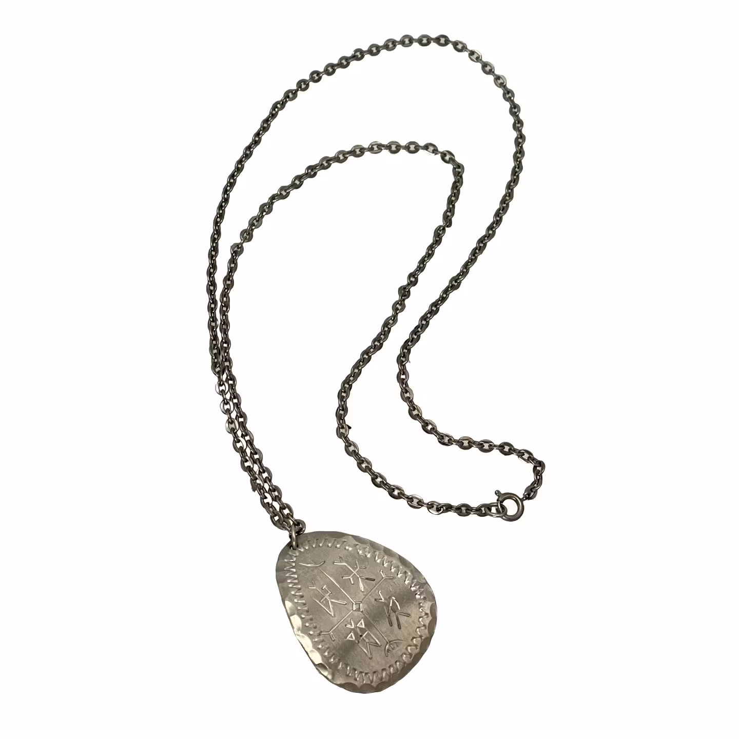 Handmade pewter necklace from SWÅ / Jokkmokks Tenn - Lapland (1972)