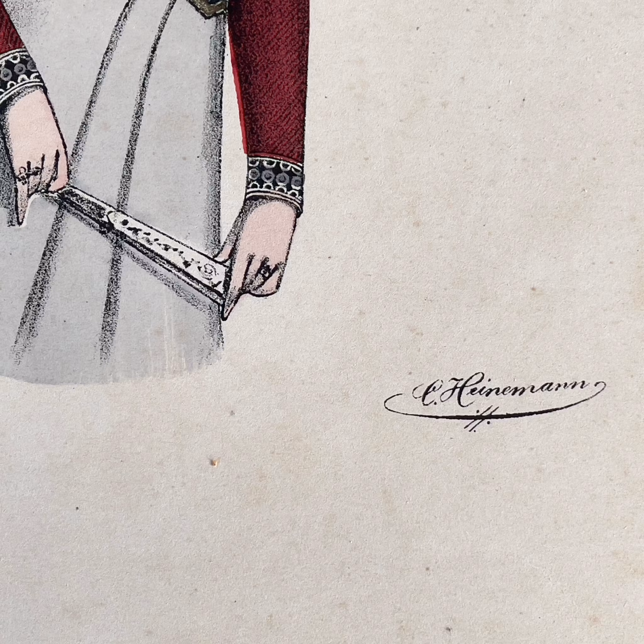 Older print - Fashion illustration by C. Heinemann - circa 1890-1910