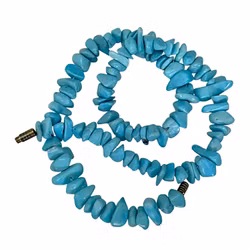 Vintage halskæde - Howlit/Magnesit turkisfarvet halskæde med sten