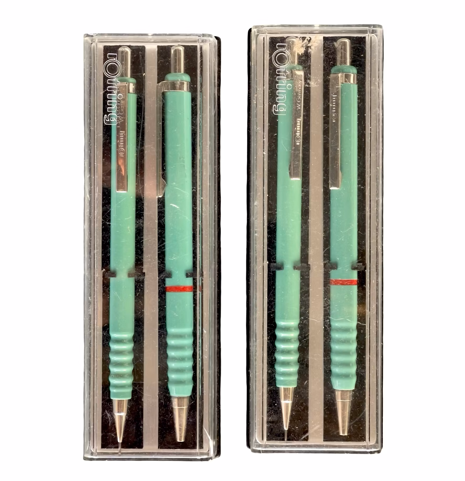 rOtring Tikky - Coffret vintage avec porte-mine et stylo à bille (vert menthe) - dans sa boîte d'origine