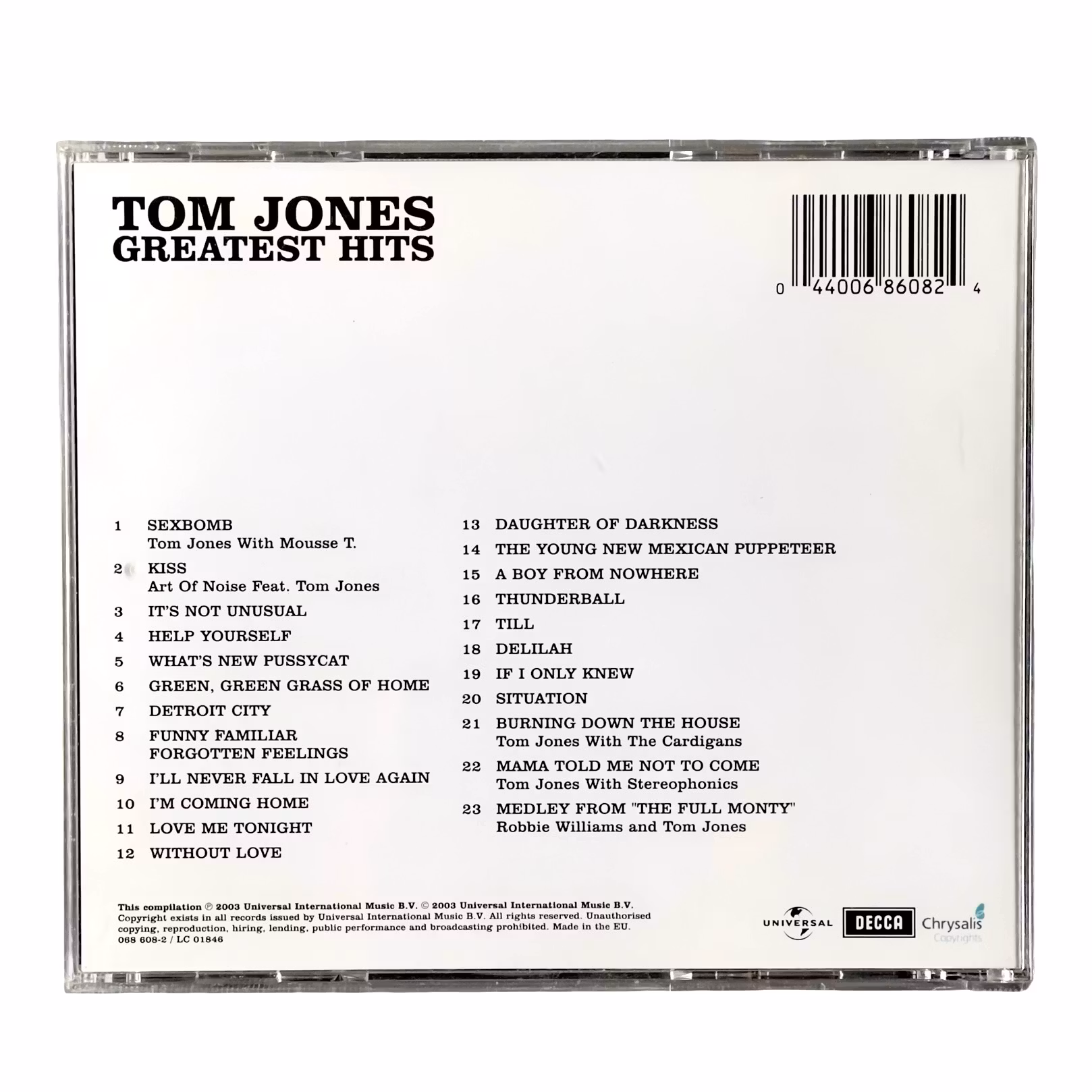 Tom Jones - Greatest Hits (CD, 2003) in zeer goede staat