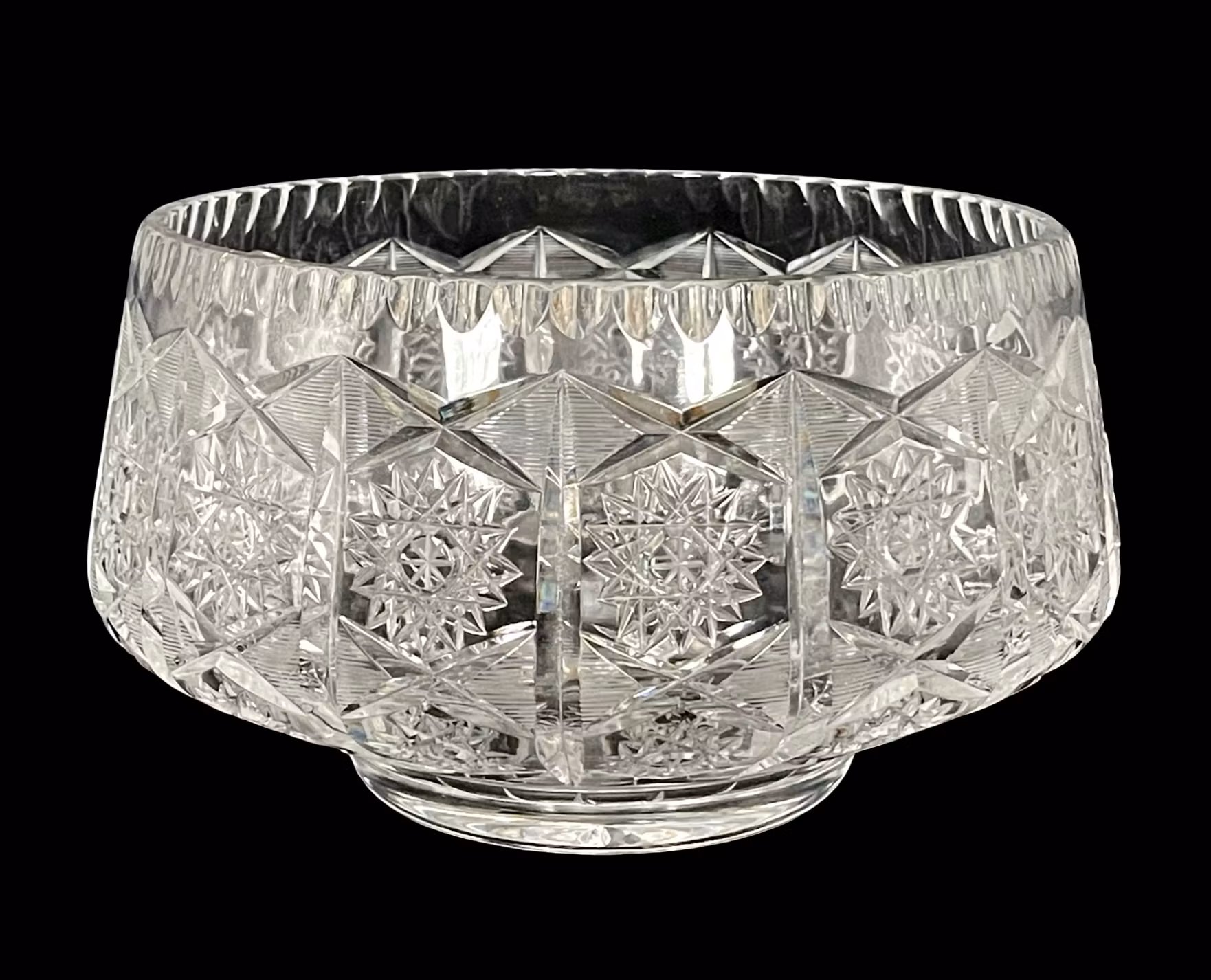 Grote handgeslepen kristallen schaal - Zwaar, exclusief & Rijk gedecoreerd