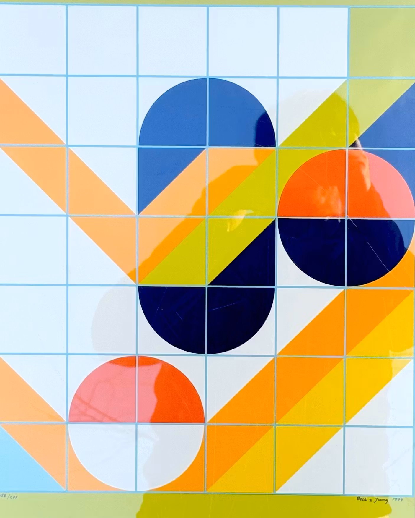 Holger Bäckström & Bo Ljungberg - litografia a colori 1974 - firmata "Beck & Jung" - numerata 158/275