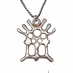 Vintage silver necklace - Frank Juhl's 925 design - Tree of Life pattern / organic style, Norway
