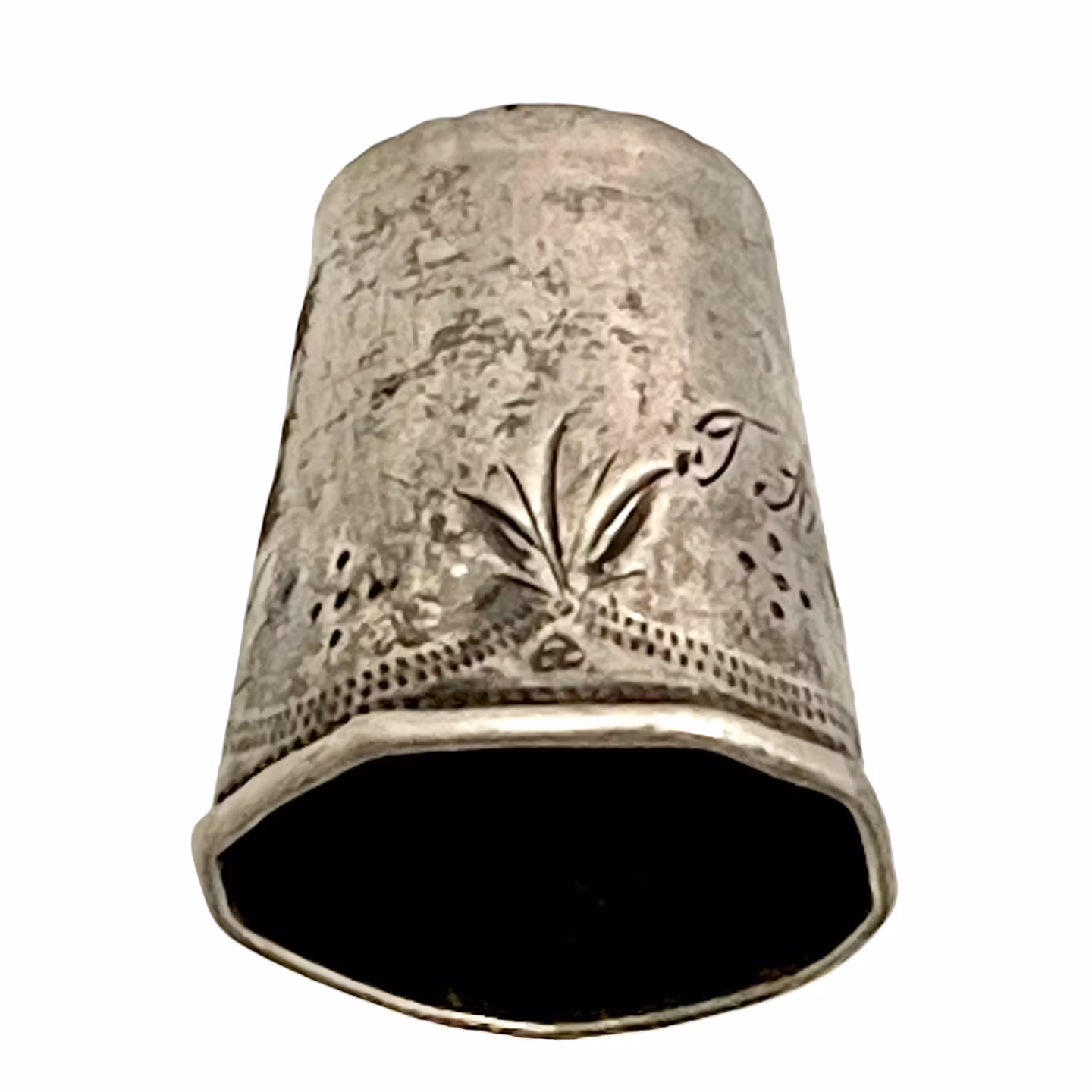 3 st vintage fingerborgar - silver/silverpläterat - graverade & dekorativa - samlarobjekt