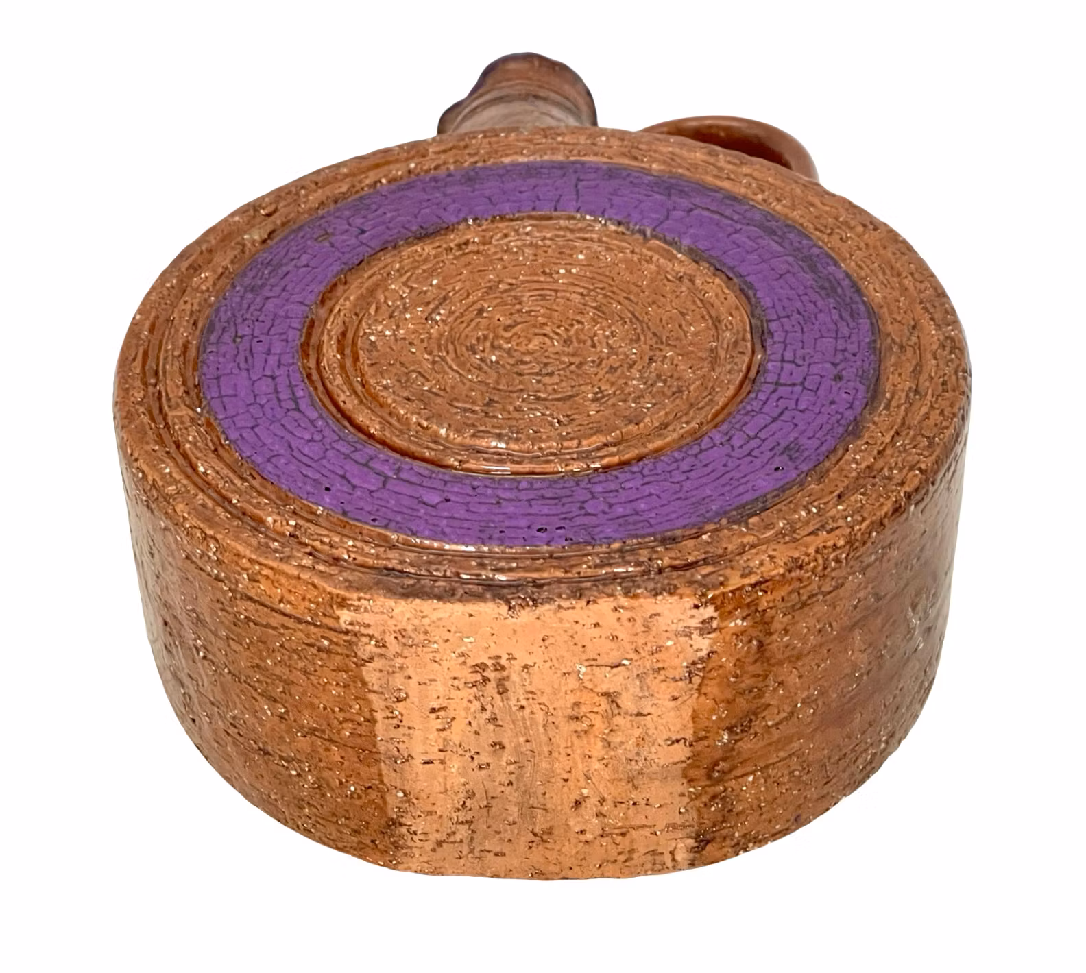 Bitossi - Aldo Londi - Vaskanna med handtag - Brun/Lila keramik - Italien - 1960-tal