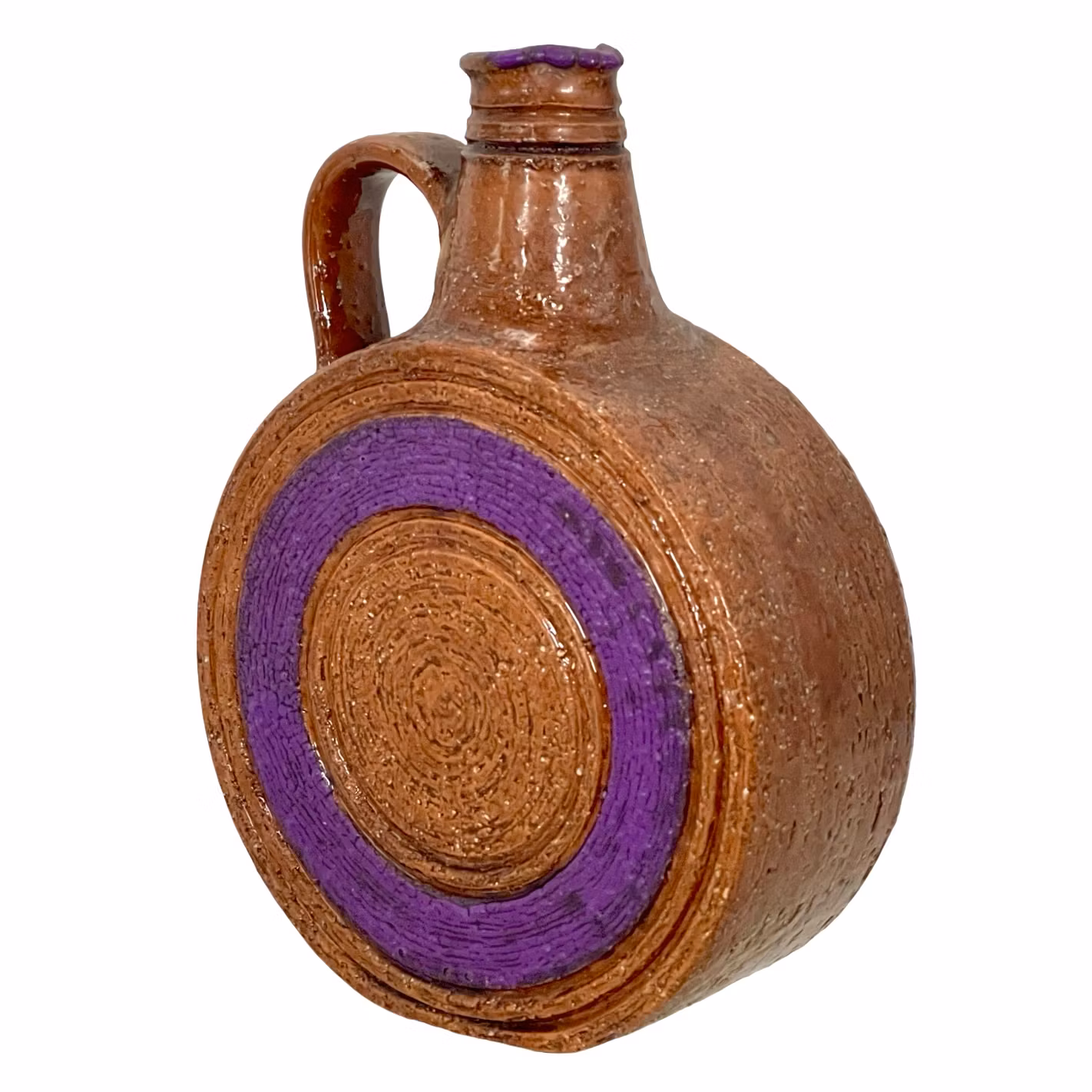 Bitossi - Aldo Londi - Umywalka z uchwytem - Ceramika brązowo-fioletowa - Włochy - Lata 60. XX wieku