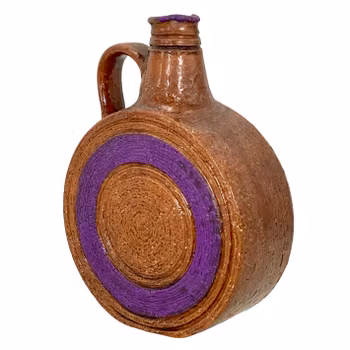 Bitossi - Aldo Londi - Umywalka z uchwytem - Ceramika brązowo-fioletowa - Włochy - Lata 60. XX wieku