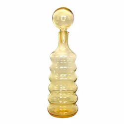 Glasdekanter / karaff i bärnstensfärgat glas - Älghults glasbruk