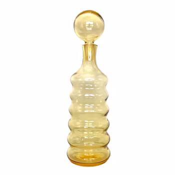 Glasdekanter / karaff i bärnstensfärgat glas - Älghults glasbruk