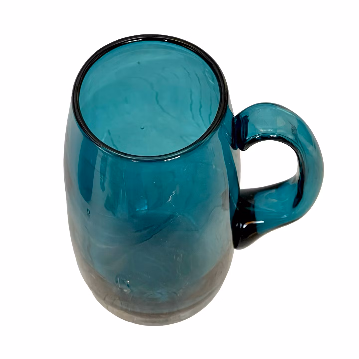 Elegant 4 st blå glasstop / ölstop - kraftigt glas - Indigo & Marine stil, Italien