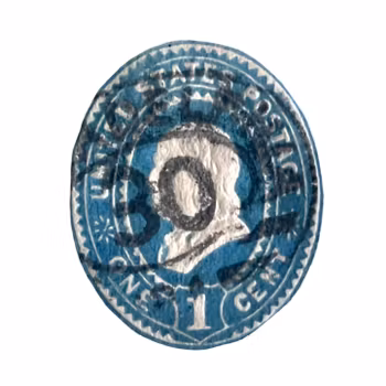 USA - Benjamin Franklin 1887-1894 - Francobollo in rilievo (quadrato tagliato)