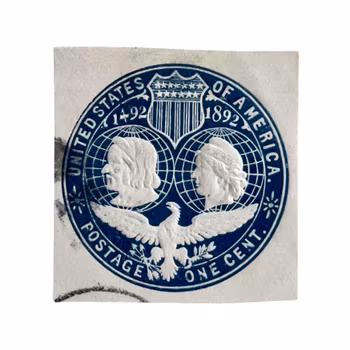 USA - 1892 Affrancatura in rilievo (quadrata) Esposizione Colombiana - 1 centesimo di affrancatura