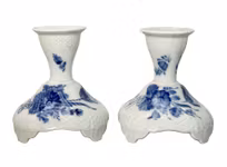 Royal Copenhagen - Handmålade ljusstakar 1 par - 1:a sortering - Danmark