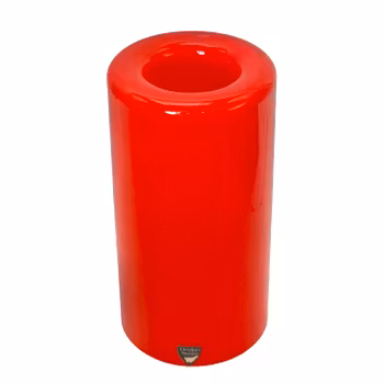 Orrefors Sweden - Röd Glasvas / Ljuslykta