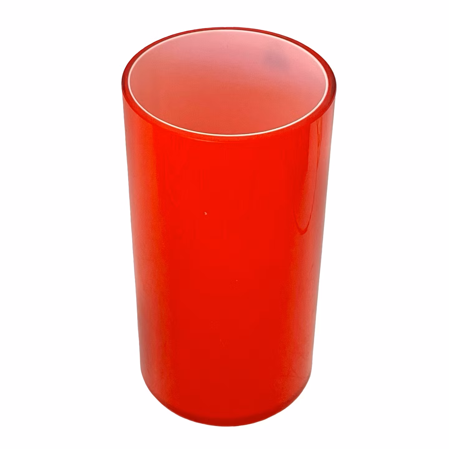 Orrefors Sweden - Röd Glasvas / Ljuslykta