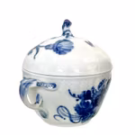 Royal Copenhagen Blå Blomster 10/1680  Sockerskål med lock - Handmålad