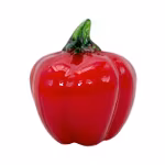 Dekorativ glasfigur - Röd paprika - Handgjord glas dekoration