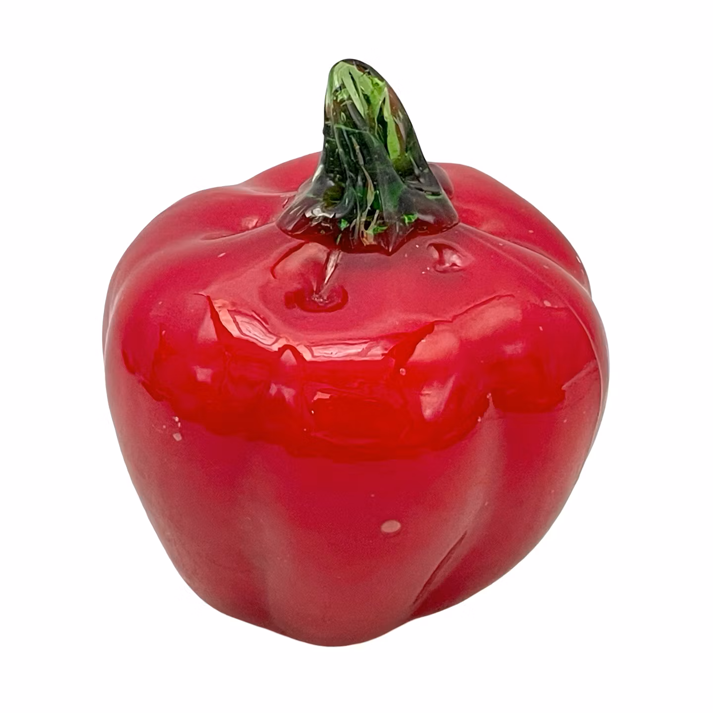 Dekorativ glasfigur - Röd paprika - Handgjord glas dekoration