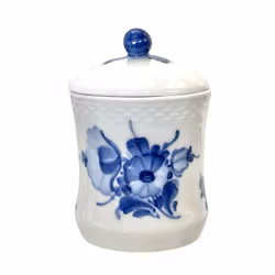 Royal Copenhagen - Krukke med lokk / Sennepsglass Blå blomster - Danmark