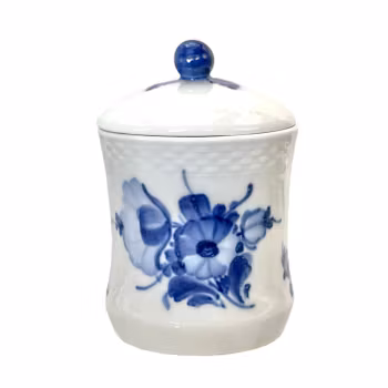 Royal Copenhagen - Słoik z pokrywką / Słoik na musztardę Niebieskie kwiaty - Dania