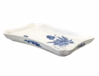 Royal Copenhagen - Rektangulärt uppläggningsfat Blå Blomster - Handmålat porslin - 1:a sort, Modell 1694 - Danmark