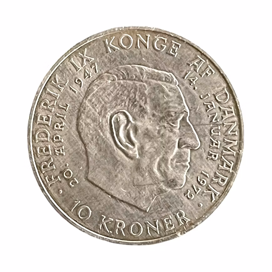 10 Kronen, Dänemark, 1972 – Silber 800 – Sehr guter Zustand
