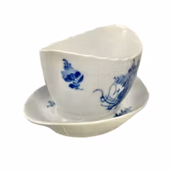 Royal Copenhagen - Salsiera, Fiori Blu - Porcellana dipinta a mano - Danimarca