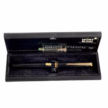 Montblanc reservoarpenna - Svart & guld - Original box