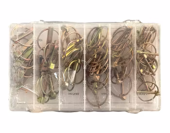 Låssprintar / Lynch pins - 50 delars sortiment i ask - nya & oanvända
