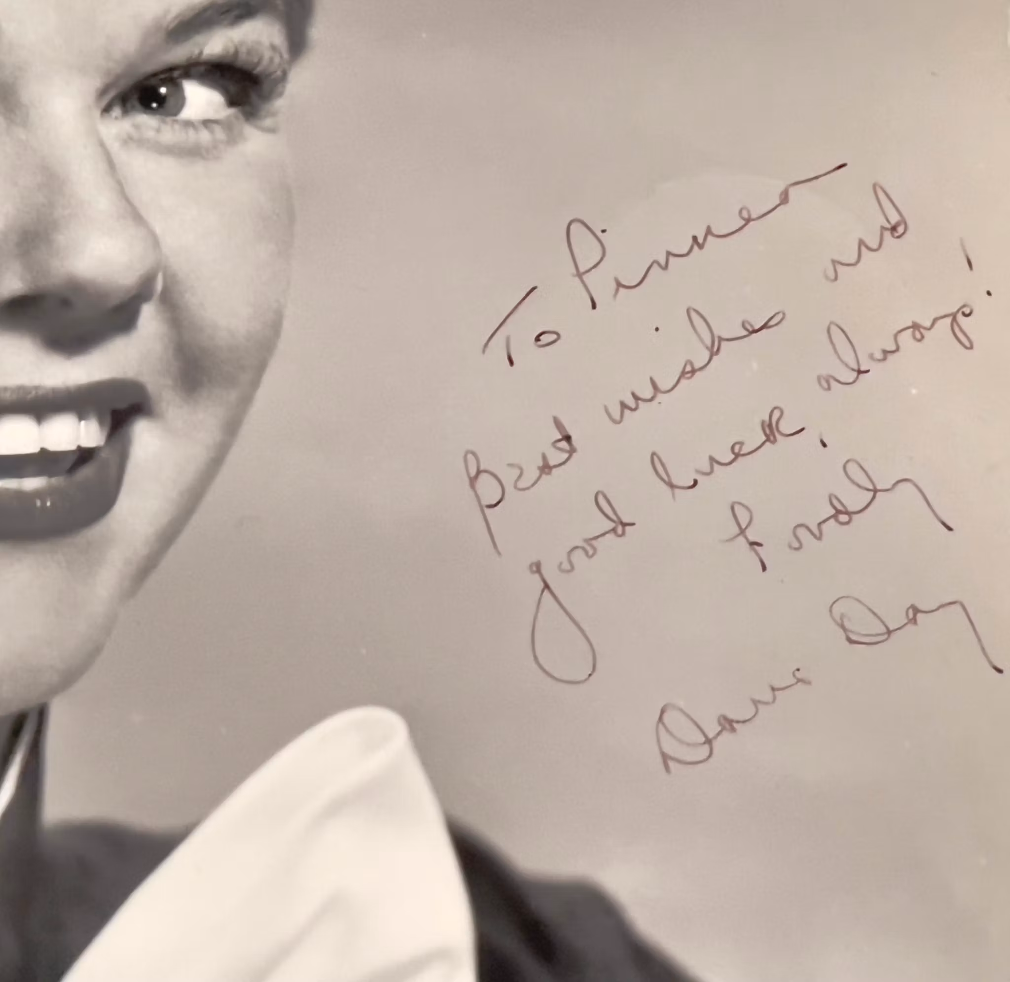 Doris Day - Originalt signert fotografi (autograf)