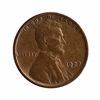 USA 1 Cent 1927 - Lincoln Wheat Penny - Original coin