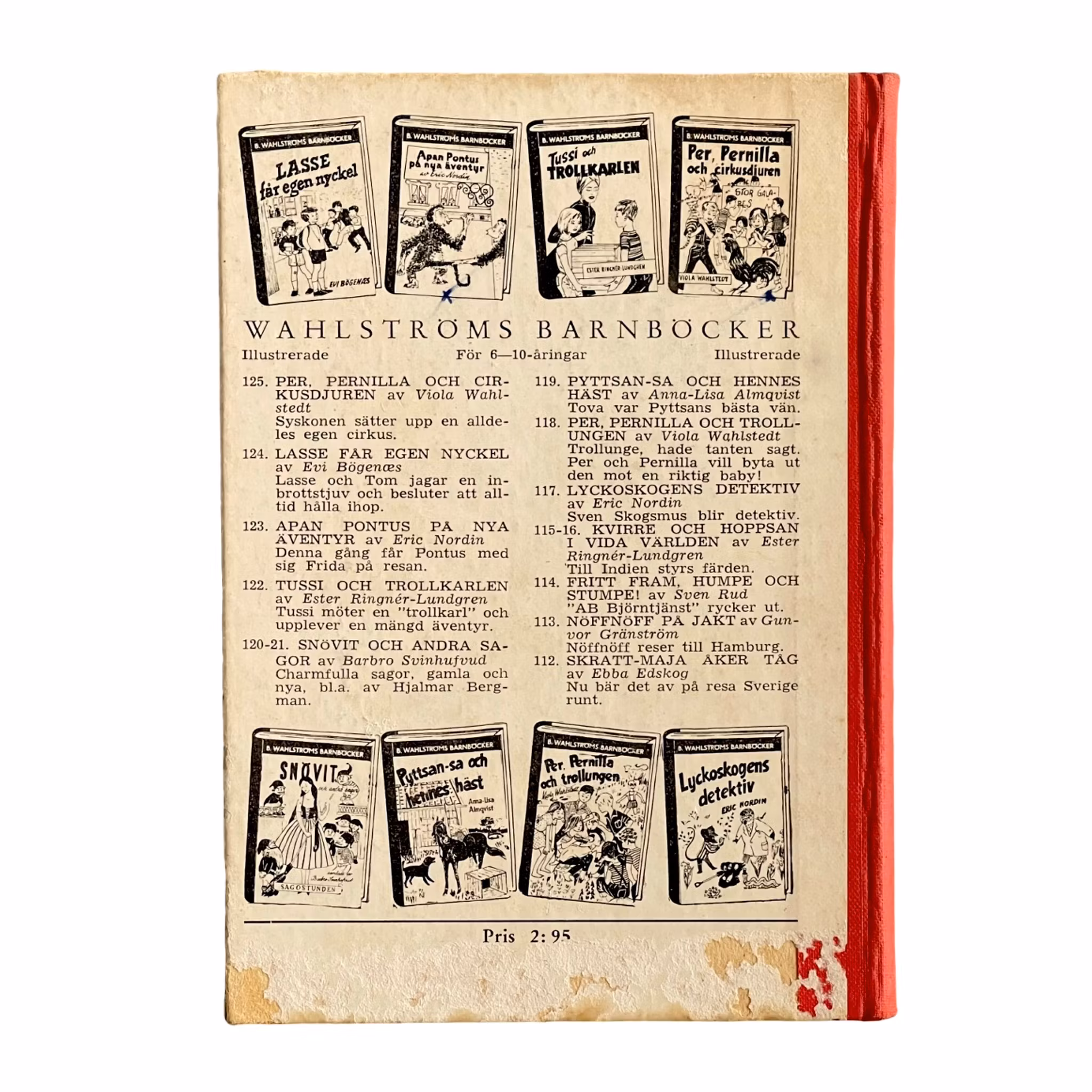 Per, Pernilla och cirkusdjuren (1958) - Viola Wahlstedt - Wahlströms barnböcker - vintage barnbok