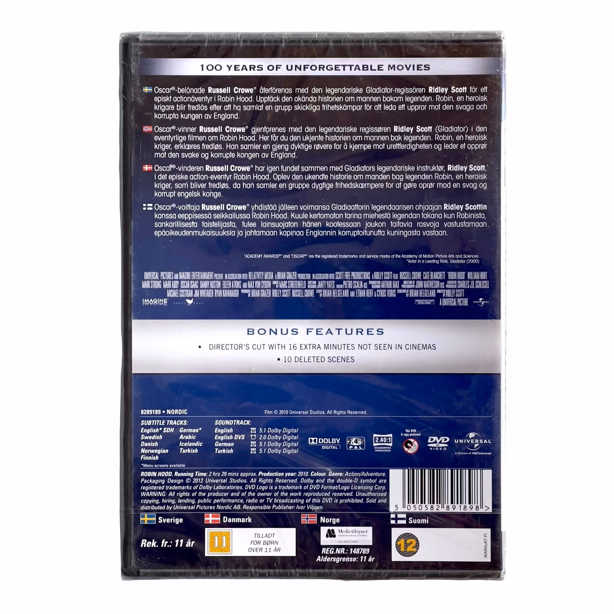 Robin Hood - Serie de coleccionistas del centenario - DVD nuevo y envuelto