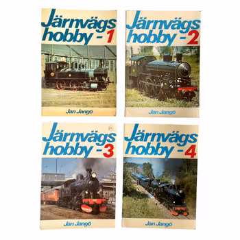 SERIA RAILWAY HOBBY 1-4 Klasyczne podręczniki dla modelarzy kolejowych i miłośników kolei Autor: Jan Jangö - Oryginalne wydania vintage