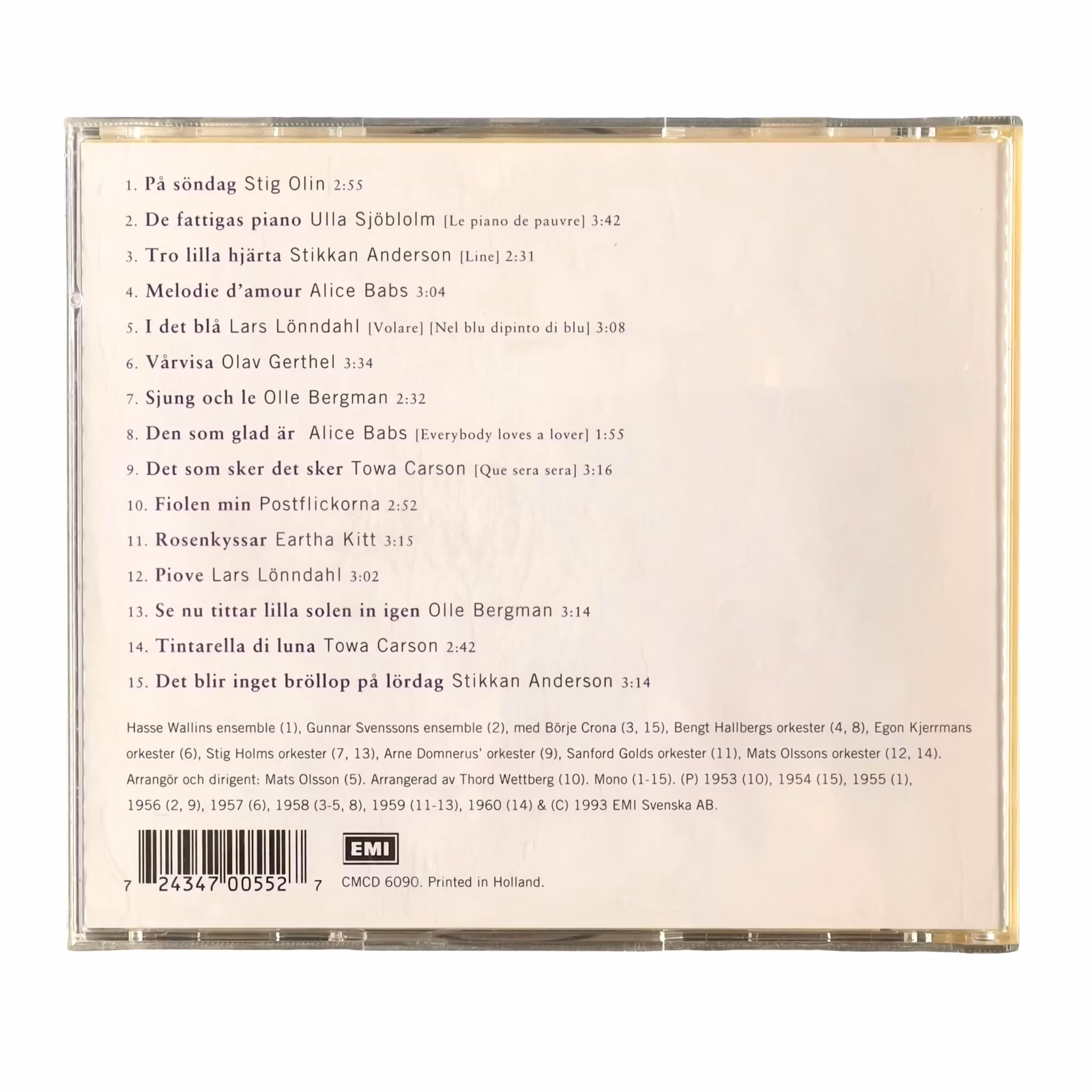 Minns vårt 50-tal - Svenska klassiker - Nostalgisk CD