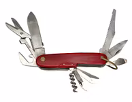 Klassisk röd multifunktions kniv - Yasuo Imai Seki, 1960-tal Japan