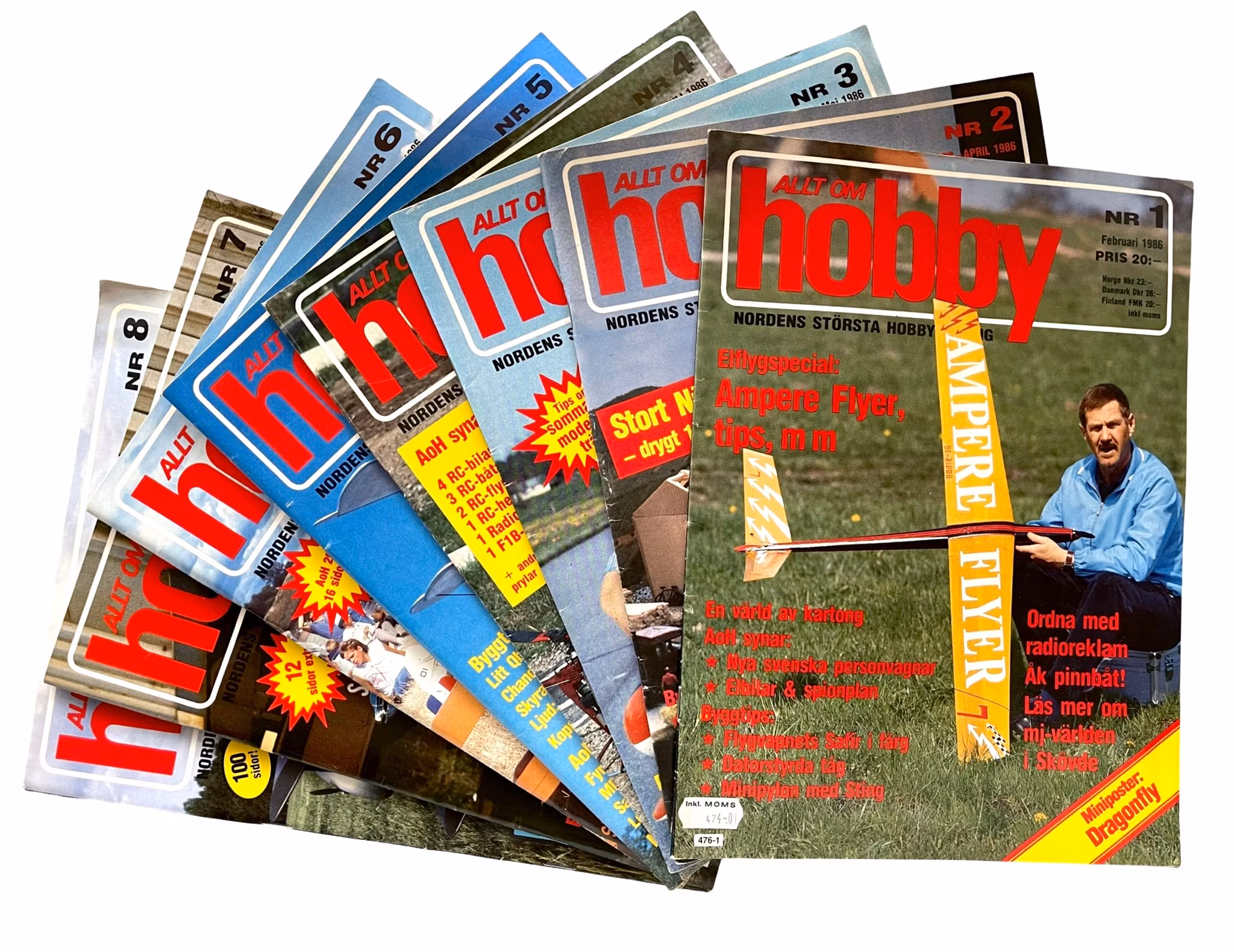 ALLT OM HOBBY - Komplett årgång 1986 (Nr 1-8)