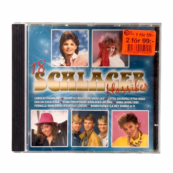 18 schlager klassiker - CD med svenska melodi festival favoriter