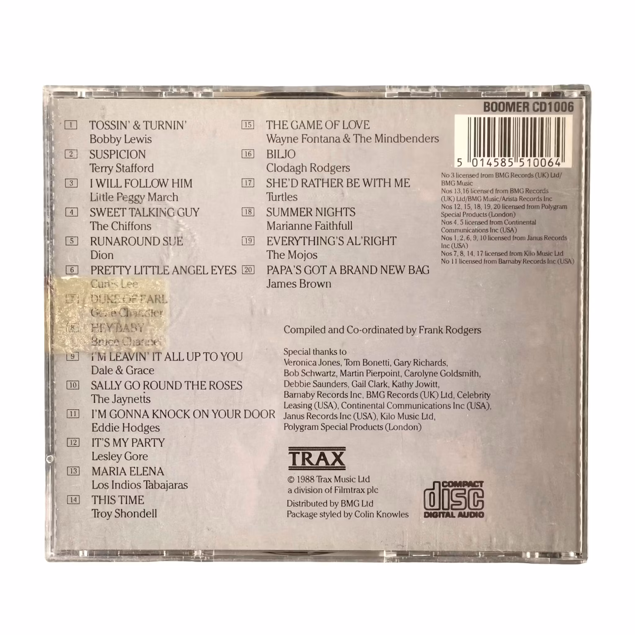 Sixties vol. 4 original cd med klassiska 60-tals låtar