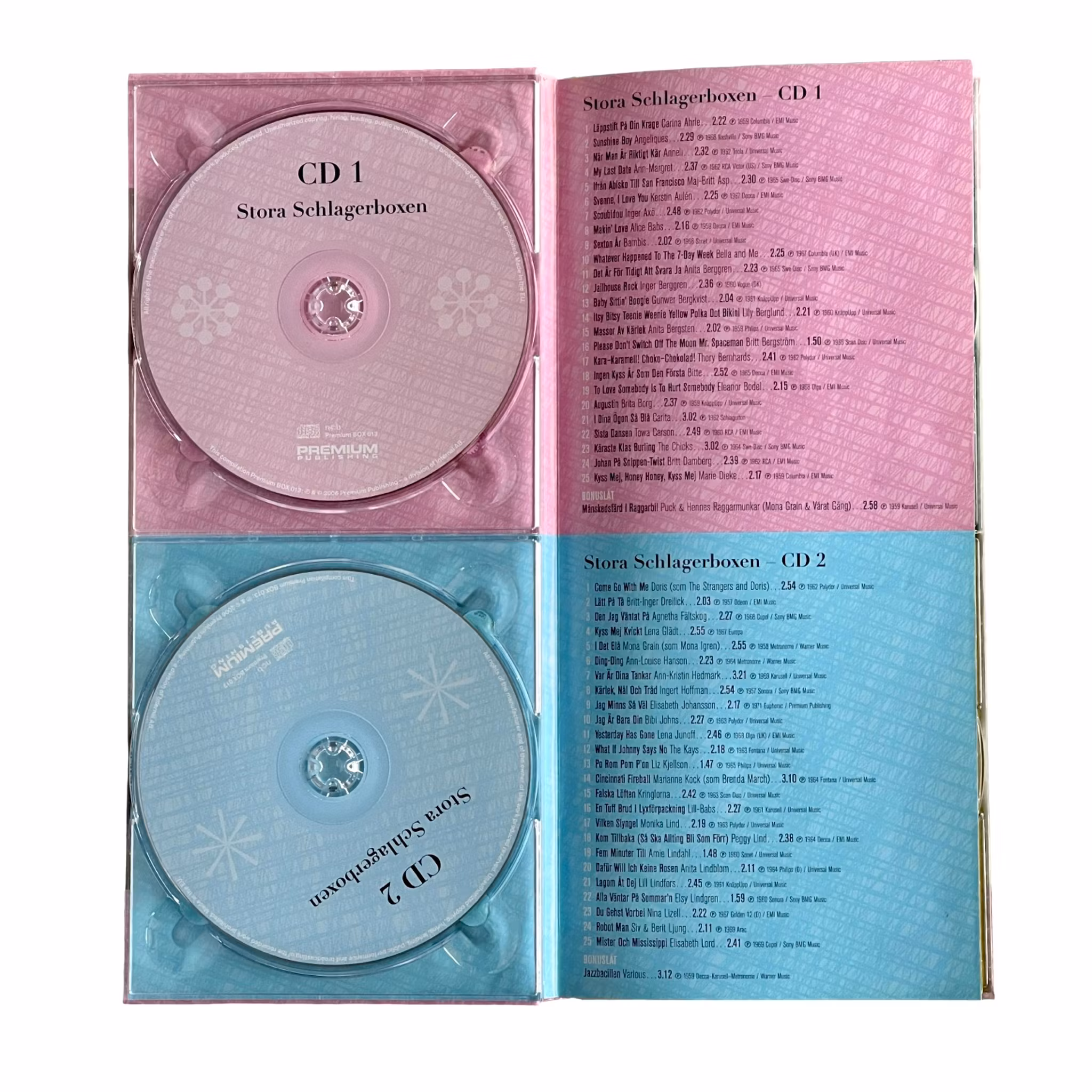 Stora Schlagerboxen - 100 svenska sångerskor (1954-1969) - Exklusiv 4 CD box i lyxförpackning + booklet