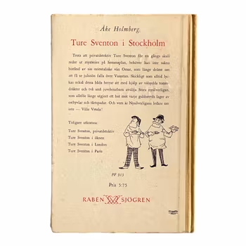 Ture Sventon i Stockholm - Första upplagan 1954 - Vintage barnbok - Åke Holmberg