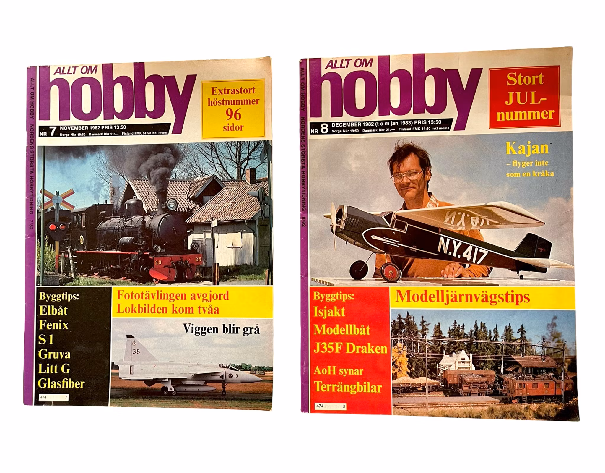 Allt om Hobby - Komplett samling 1982 (Nr 1-8) Reklambroschyrer / Modellhobby