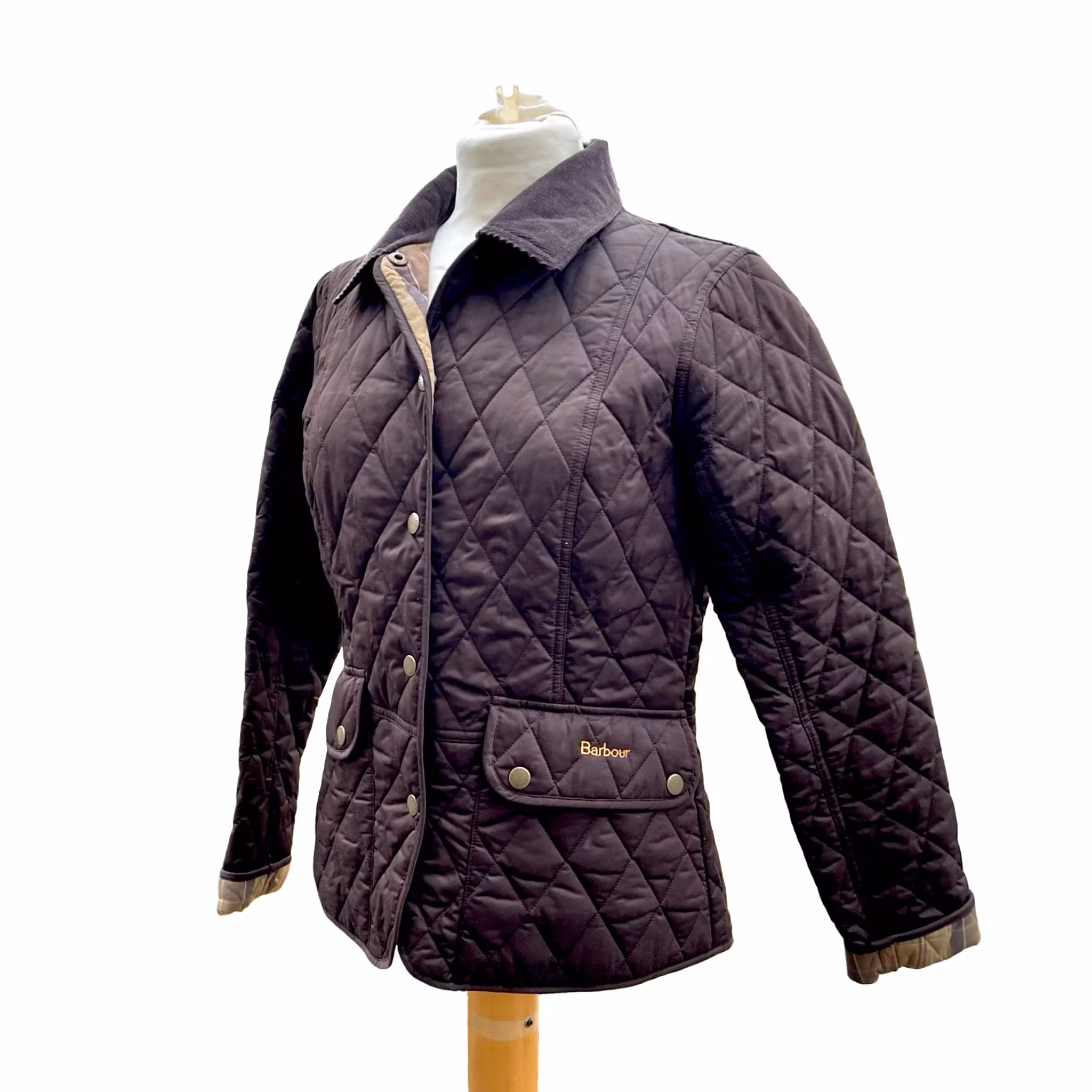 Barbour quiltad damjacka - Vintage - Ny & oanvänd - Brun - EU 34 / UK 8